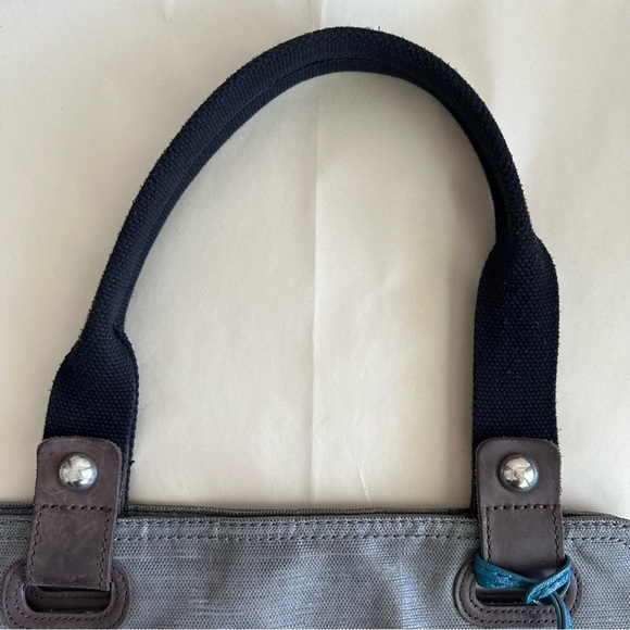 Fossil Key Per Quilted Purse Shoulder Bag Tote Brown Teal Floral Stitching Casua - Picture 8 of 15